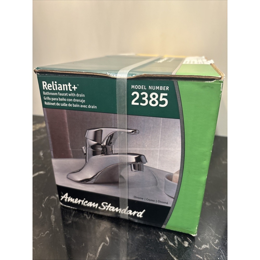 American Standard Reliant+ Centerset Bathroom Sink Faucet Chrome Model 2385